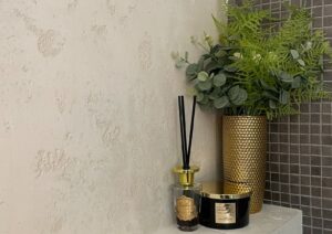 Dekoratyvinis tinkavimas vonioje. Dekoras BRONX